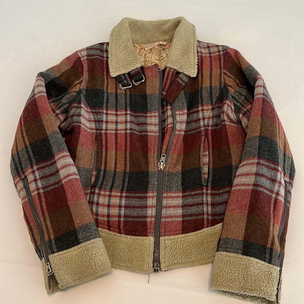 Plaid free people jacket